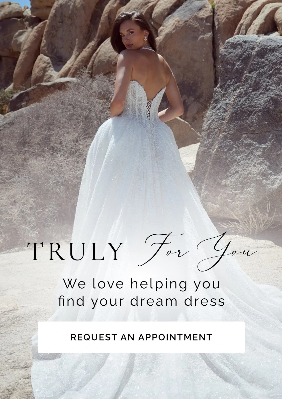 Models wearing Calla Blanche bridal dress, mobile banner